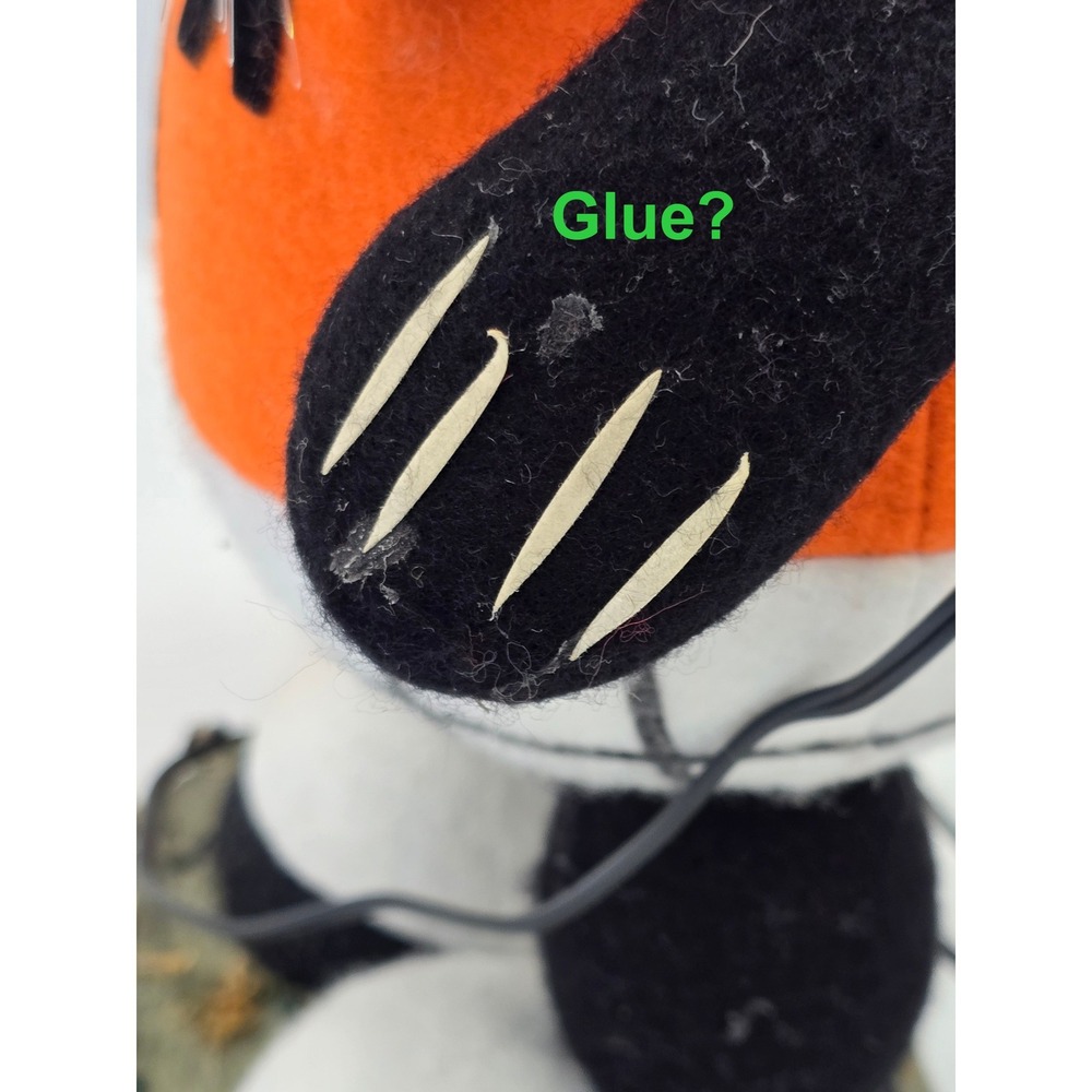 Vintage Department 56 Fiber Optic Black Cat Halloween Figurine Pumpkin RARE - Picture 8 of 8